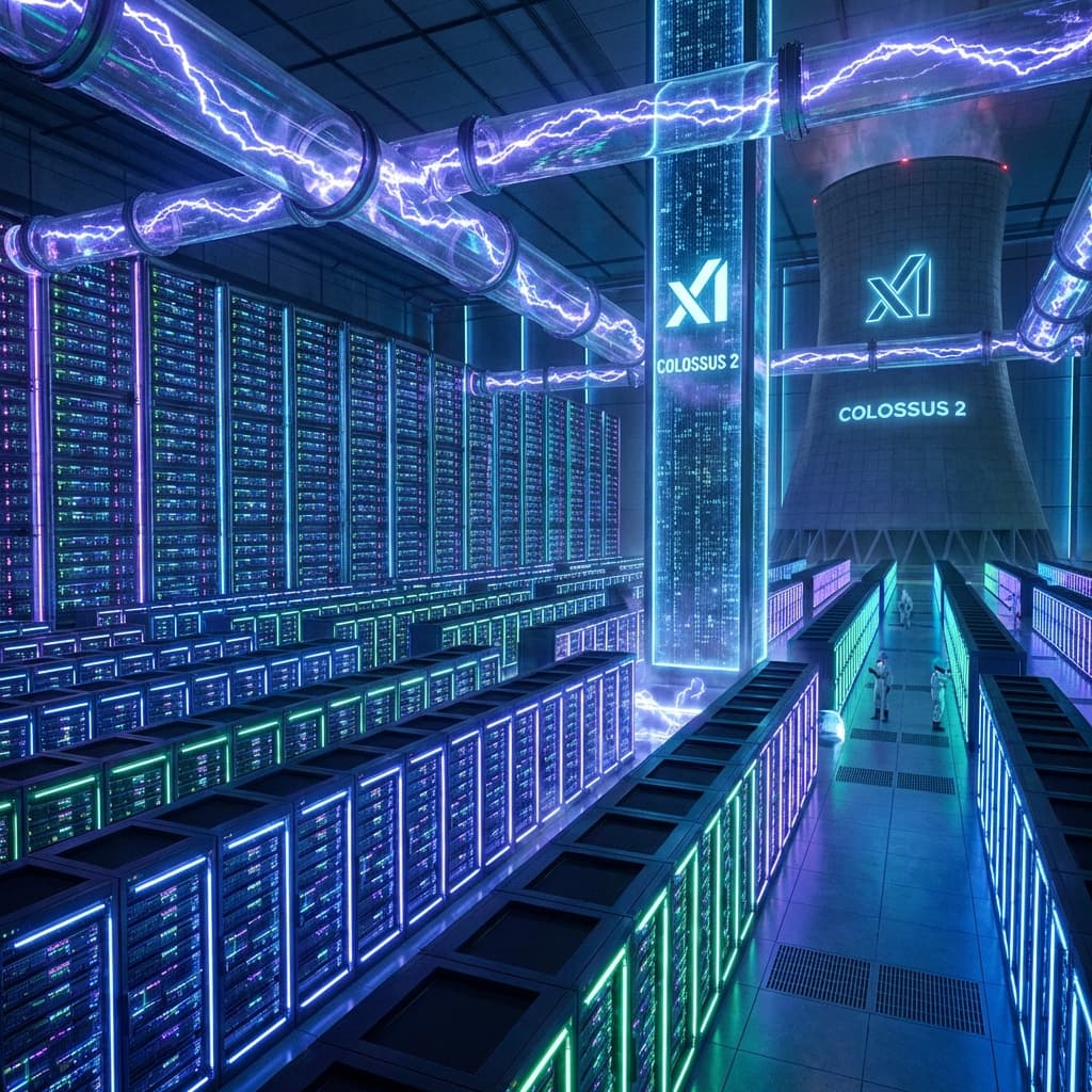 xAI Colossus 2 Nedir? 2 GW Hedefli AI Süper Bilgisayarı - Grok konulu yazı görseli