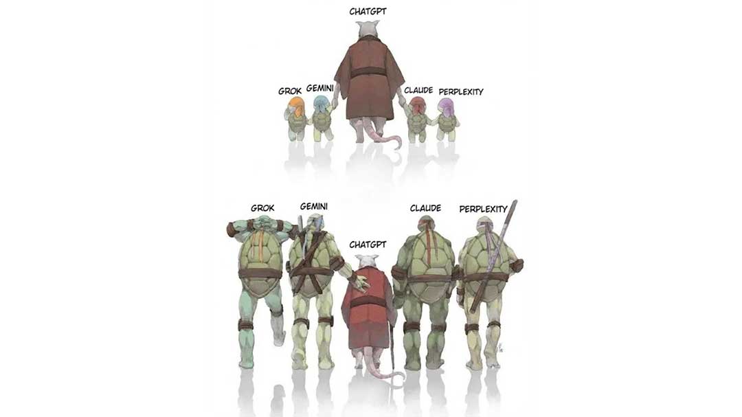 ChatGPT'den Doğan Devler: Yapay Zeka Modellerinin Ninja Kaplumbağalar Evrimi - blog yazısı görseli