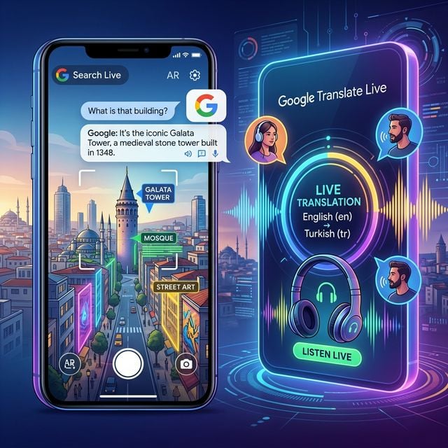 Google Search Live Türkiye'de Kullanıma Açıldı: Kamerayla Konuşarak Arama Dönemi Başlıyor - blog yazısı görseli