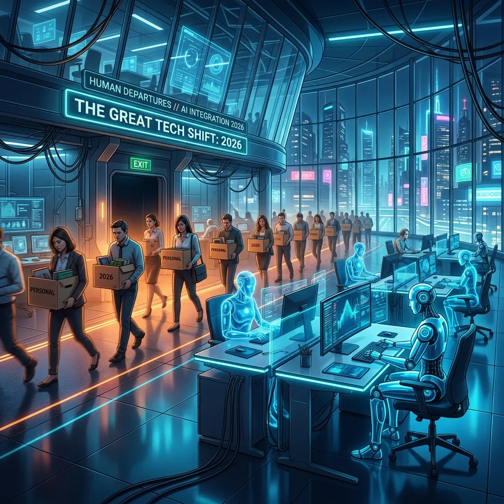 Yapay Zeka İstihdamı Vurmaya Başladı: 2026'da Teknoloji Sektöründe 80.000 Kişi İşten Çıkarıldı - öneri yazı görseli