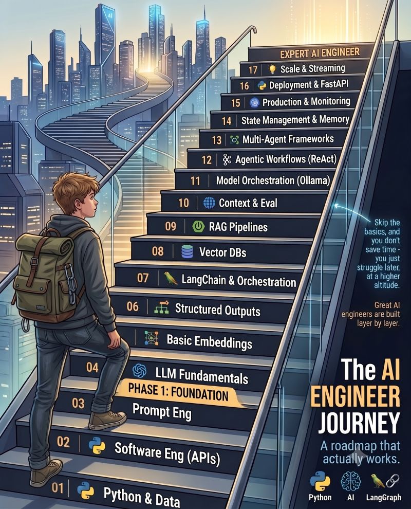 AI Engineer Yol Haritası: Temelden Uzmanlığa Katman Katman - öneri yazı görseli