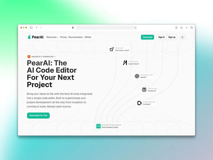 PearAI - Çoklu AI Model Desteği ile Güçlü Kod Editörü
