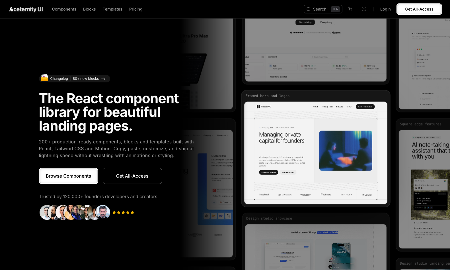 Aceternity UI 3D ve Dinamik Görsel Efektler