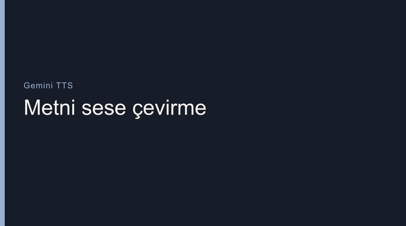 Gemini 3.8 Flash TTS Nasıl Kullanılır? Türkçe Metni Sese Çevirme - ilgili yazı görseli