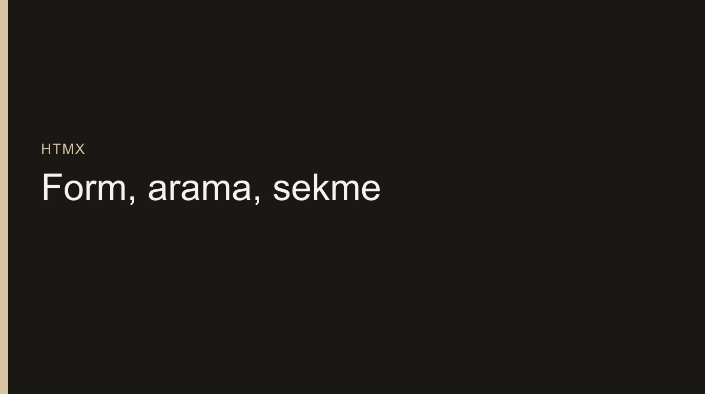 HTMX Örnekleri: Form, Arama ve Sekme İçin Kopyala-Yapıştır Kalıplar - ilgili yazı görseli